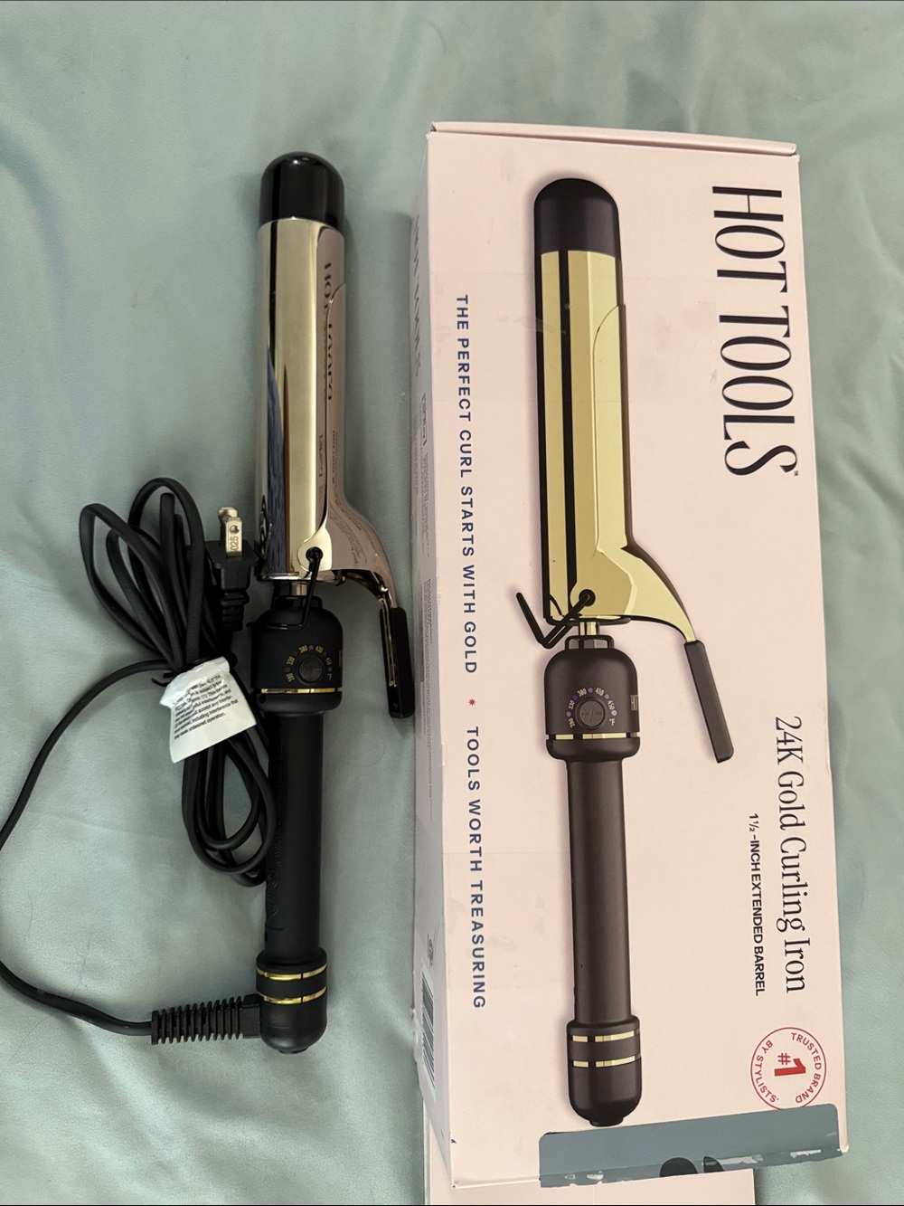 Hot Tools 24K Gold Curling Iron - Black and Gold